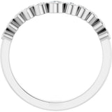 14K White 1/5 CTW Lab-Grown Diamond Contour Band