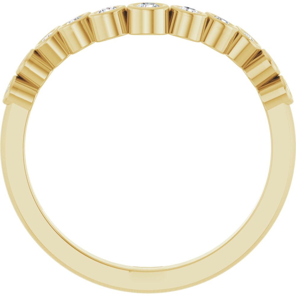 14K Yellow 1/5 CTW Natural Diamond Contour Band