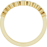 14K Yellow 1/5 CTW Natural Diamond Contour Band