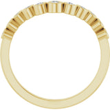 14K Yellow 1/5 CTW Lab-Grown Diamond Contour Band