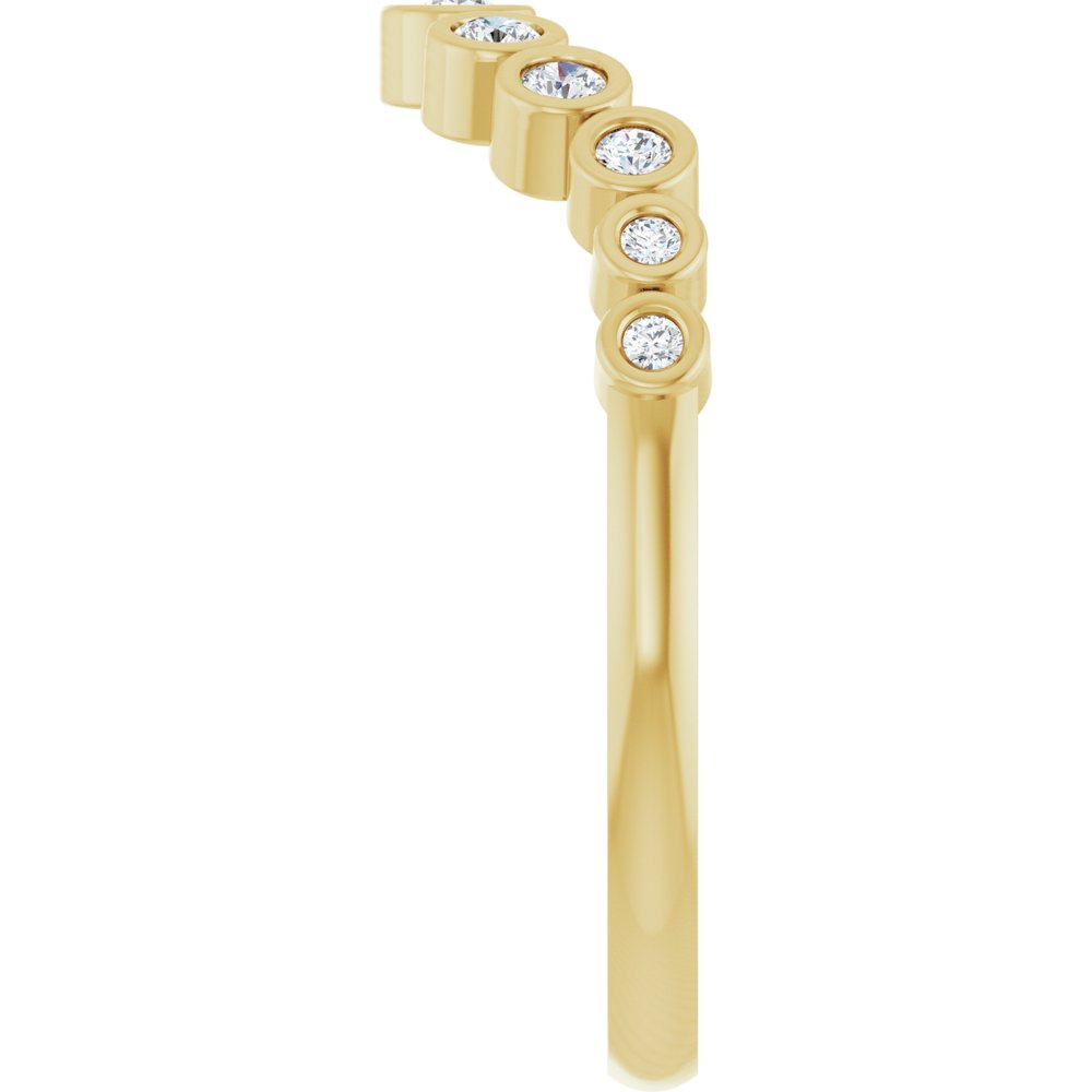 14K Yellow 1/5 CTW Natural Diamond Contour Band