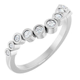 14K White 1/5 CTW Natural Diamond Contour Band