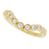 14K Yellow 1/5 CTW Natural Diamond Contour Band