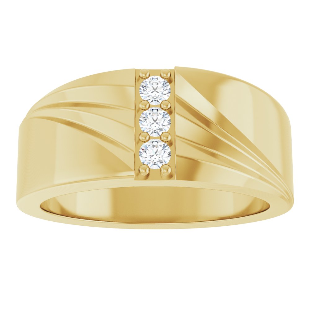 14K Yellow 1/5 CTW Lab-Grown Diamond Band