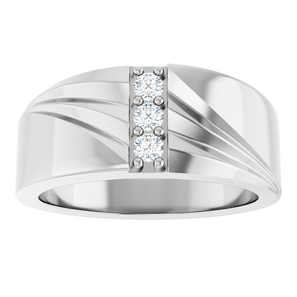 14K White 1/5 CTW Lab-Grown Diamond Band