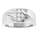 14K White 1/5 CTW Lab-Grown Diamond Band