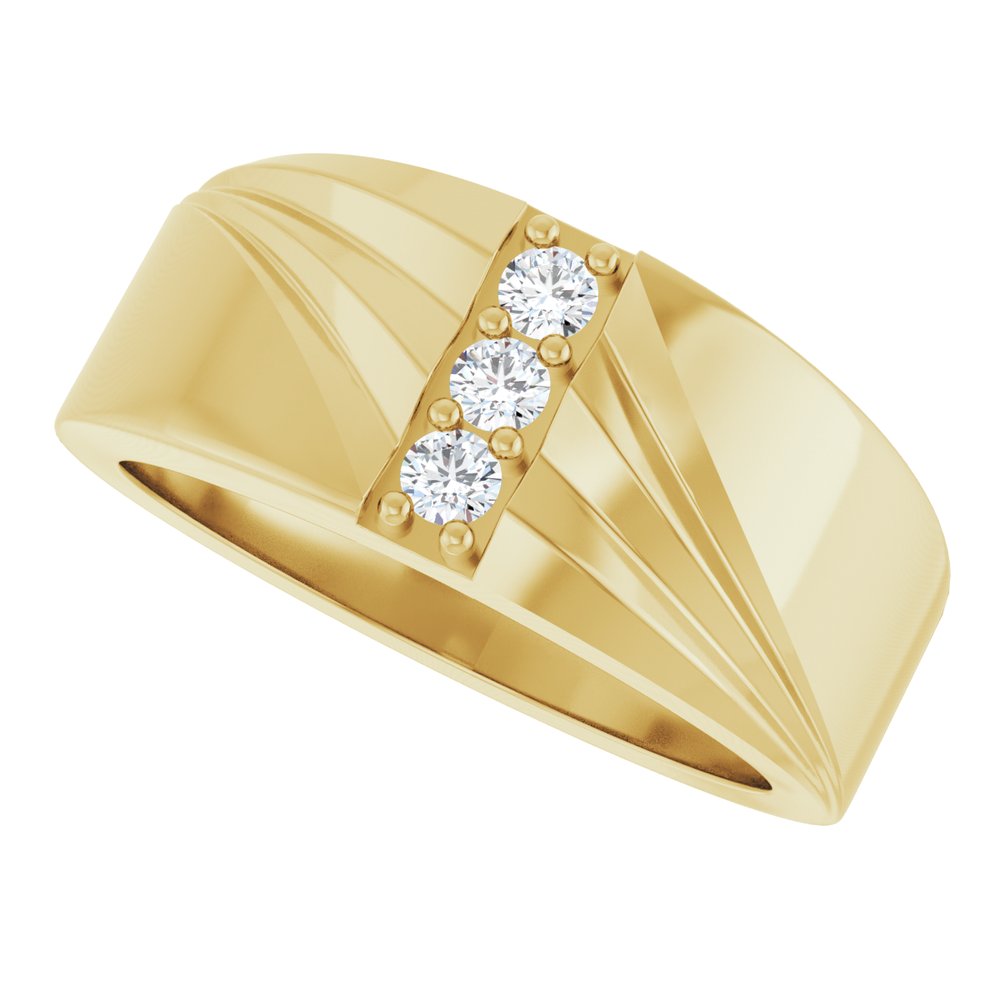 14K Yellow 1/5 CTW Lab-Grown Diamond Band