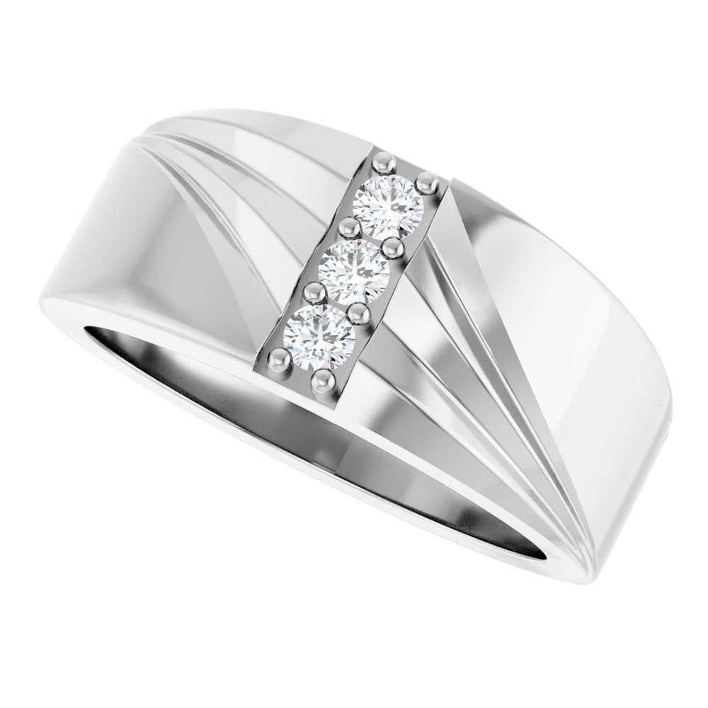 14K White 1/5 CTW Lab-Grown Diamond Band