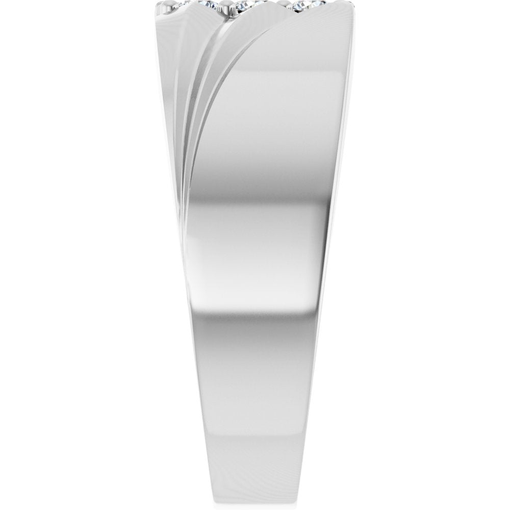 14K White 1/5 CTW Lab-Grown Diamond Band