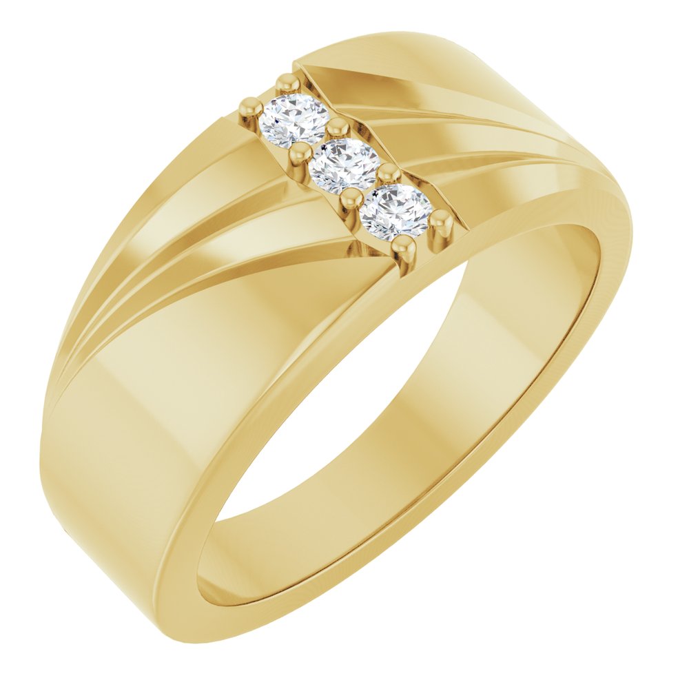 14K Yellow 1/5 CTW Lab-Grown Diamond Band
