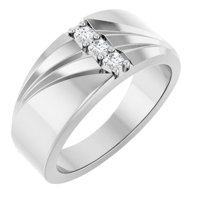 14K White 1/5 CTW Lab-Grown Diamond Band