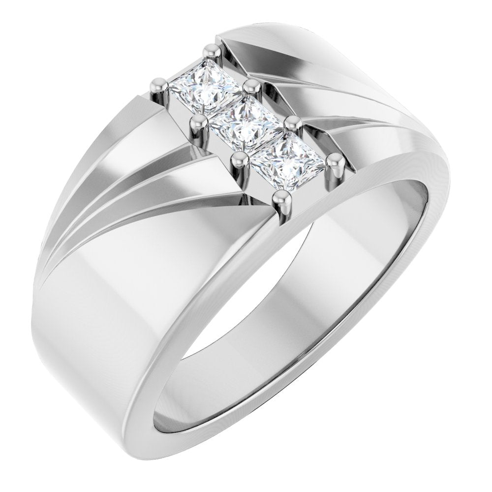 14K White 1/2 CTW Lab-Grown Diamond Band