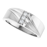 14K White 1/10 CTW Lab-Grown Diamond Band