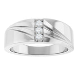 14K White 1/10 CTW Lab-Grown Diamond Band