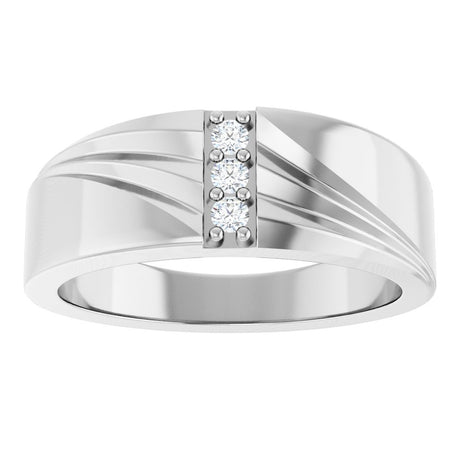 14K White 1/10 CTW Lab-Grown Diamond Band
