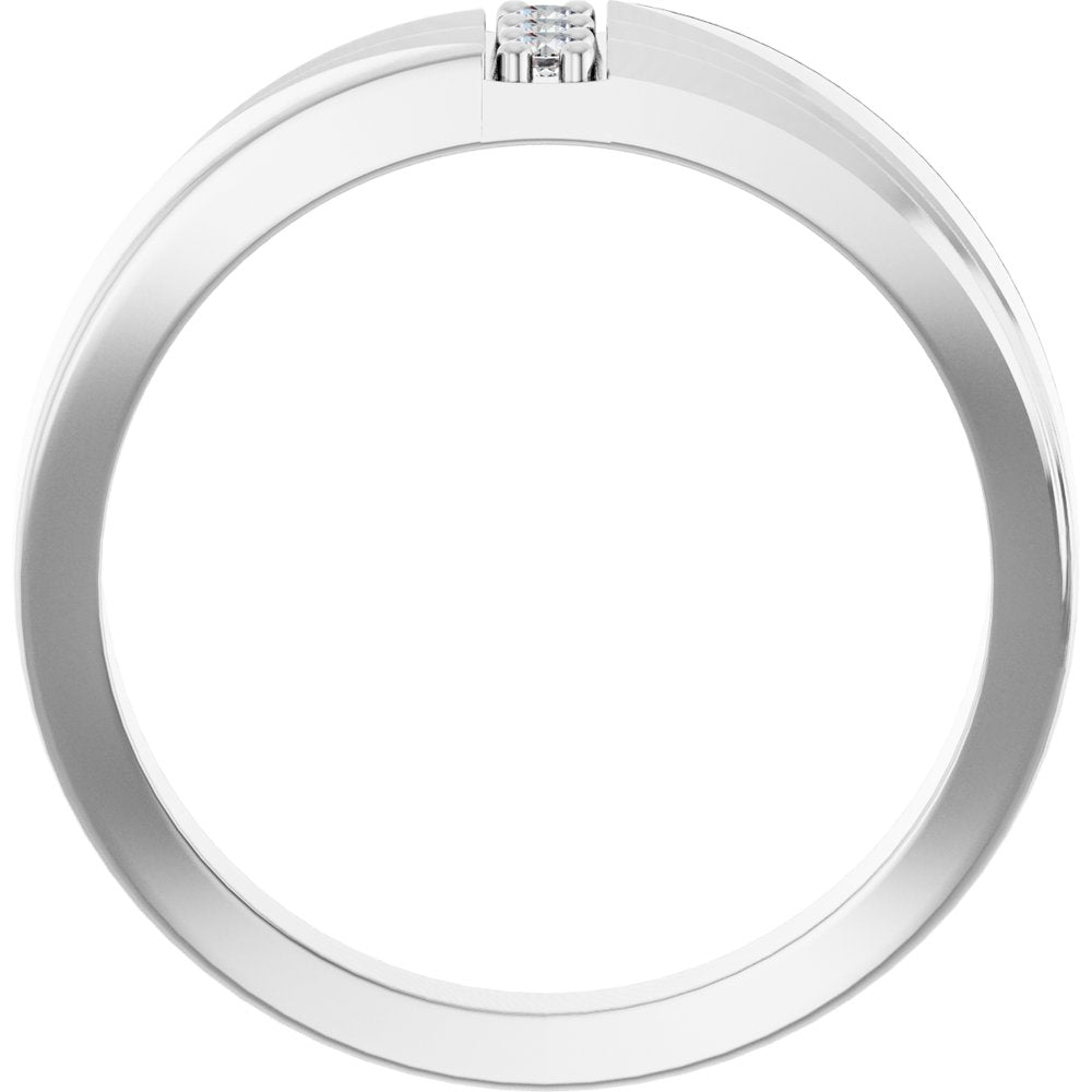 14K White 1/10 CTW Lab-Grown Diamond Band