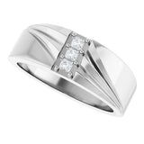 14K White 1/8 CTW Lab-Grown Diamond Band