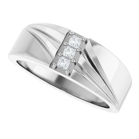 14K White 1/8 CTW Lab-Grown Diamond Band