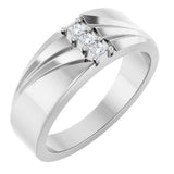 14K White 1/8 CTW Lab-Grown Diamond Band