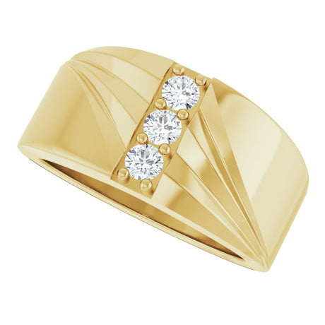 14K Yellow 1/4 CTW Lab-Grown Diamond Band