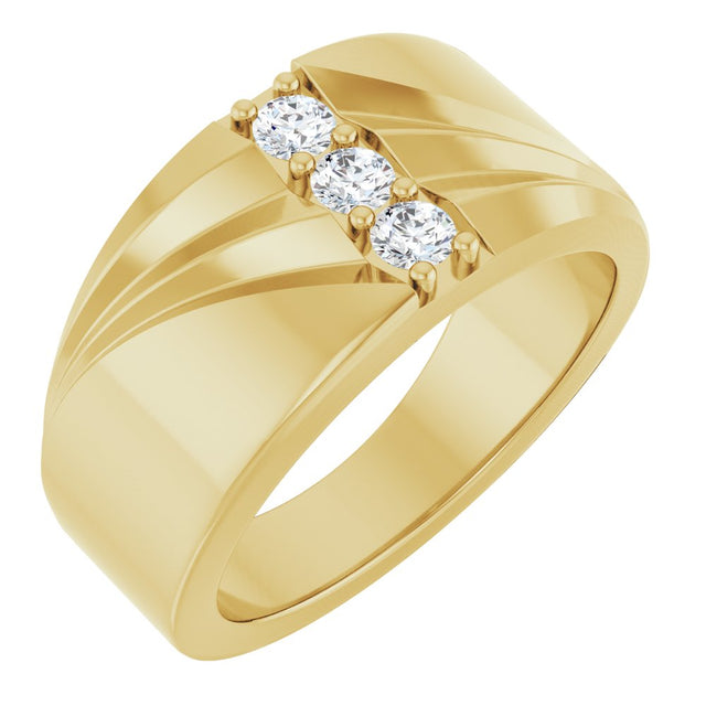 14K Yellow 1/4 CTW Lab-Grown Diamond Band