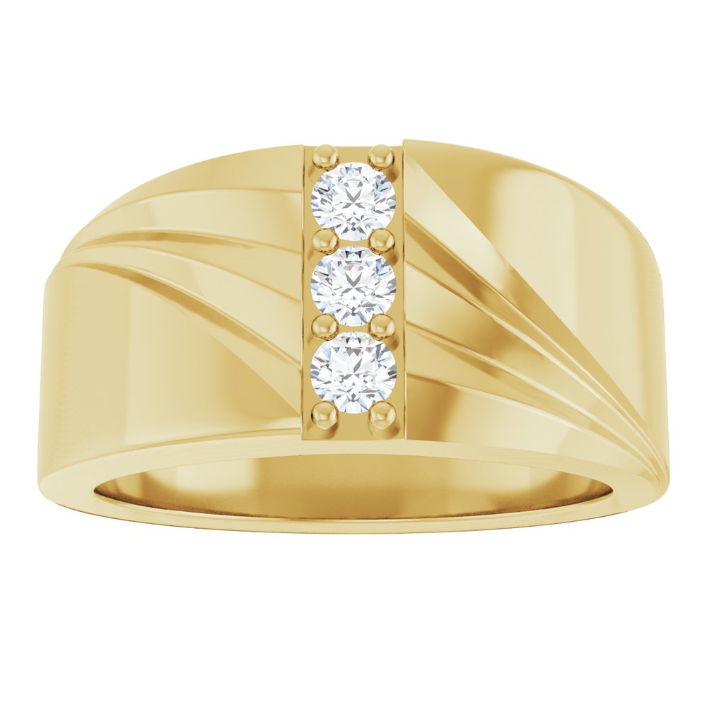 14K Yellow 1/4 CTW Lab-Grown Diamond Band