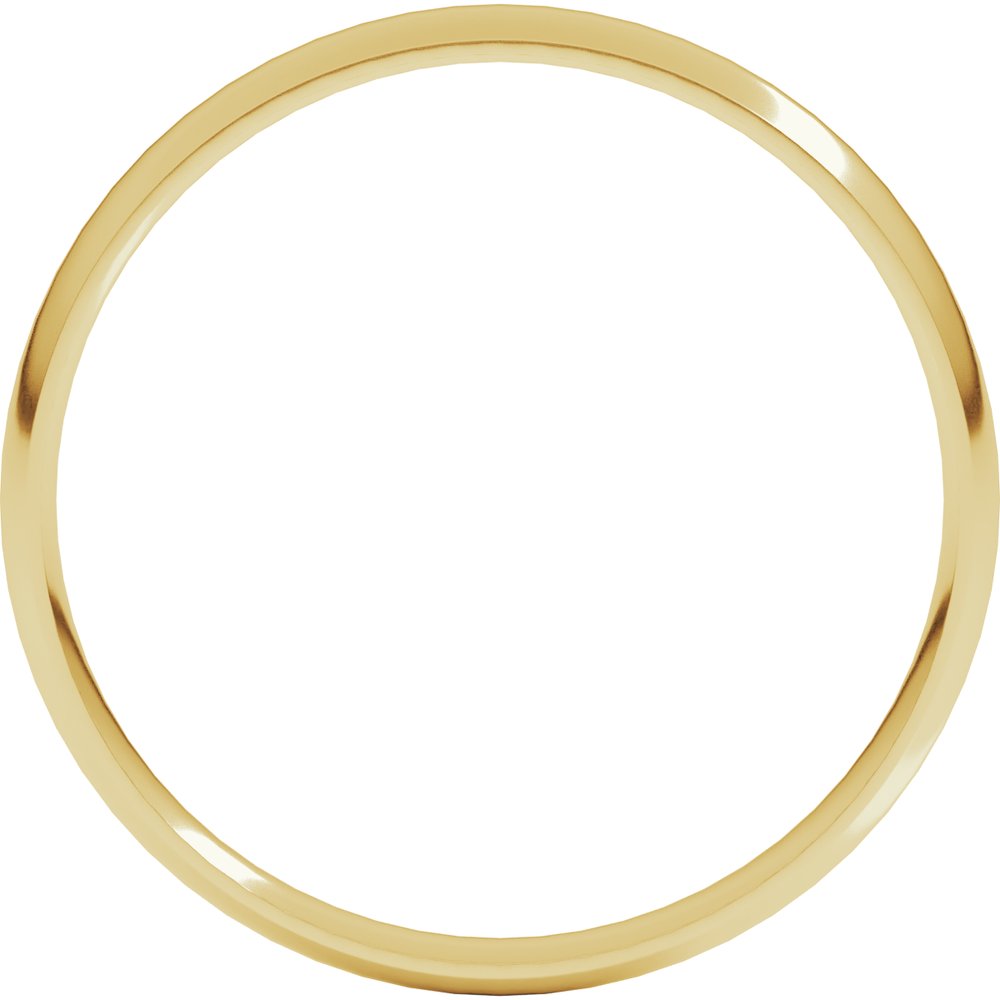 14K Yellow Gold 2.5 mm Ultra-Lightweight Comfort-Fit Half Round Band Size 6