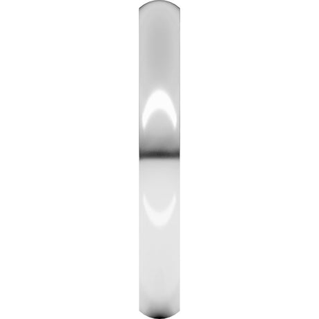 14K White Gold 2.5 mm Ultra-Lightweight Comfort-Fit Half Round Band Size 5