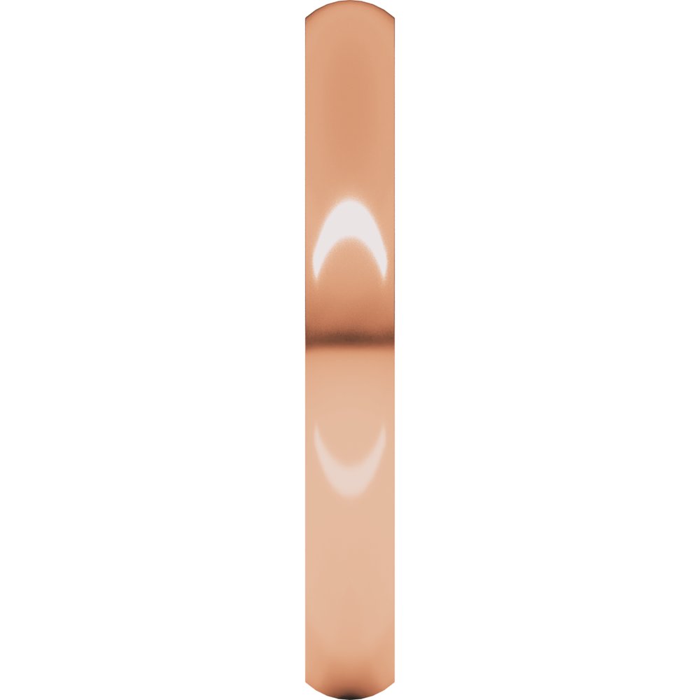 10K Rose Gold 2.5 mm Ultra-Lightweight Comfort-Fit Half Round Band Size 5.5