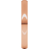 10K Rose Gold 2.5 mm Ultra-Lightweight Comfort-Fit Half Round Band Size 5.5