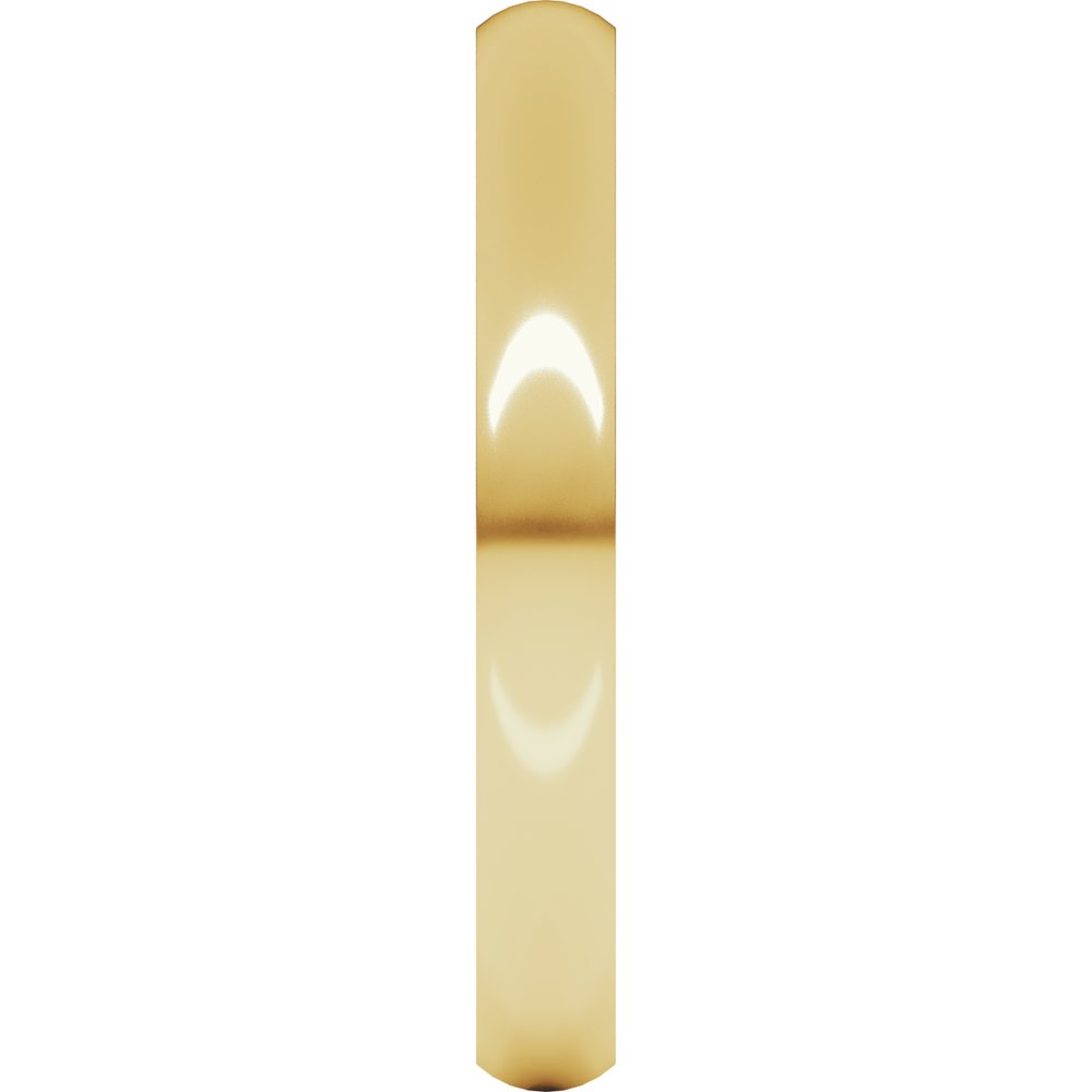 18K Yellow Gold 2.5 mm Ultra-Lightweight Comfort-Fit Half Round Band Size 5.5