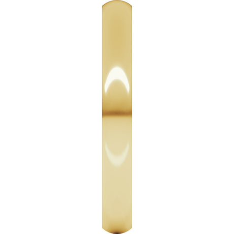 18K Yellow Gold 2.5 mm Ultra-Lightweight Comfort-Fit Half Round Band Size 5.5