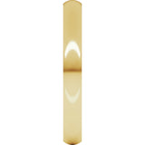 14K Yellow 2.5 mm Ultra-Lightweight Half Round Band