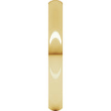 14K Yellow Gold 2.5 mm Ultra-Lightweight Comfort-Fit Half Round Band Size 6