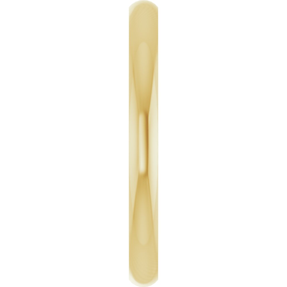 10K Yellow Gold 2 mm Ultra-Lightweight Comfort-Fit Half Round Band Size 5.5