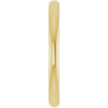 10K Yellow Gold 2 mm Ultra-Lightweight Comfort-Fit Half Round Band Size 5.5