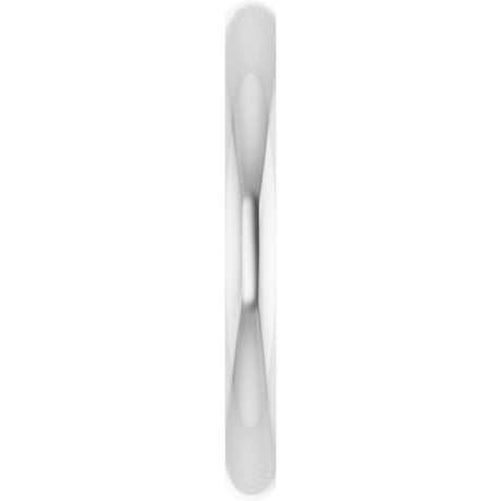 14K White Gold 2 mm Ultra-Lightweight Comfort-Fit Half Round Band Size 7