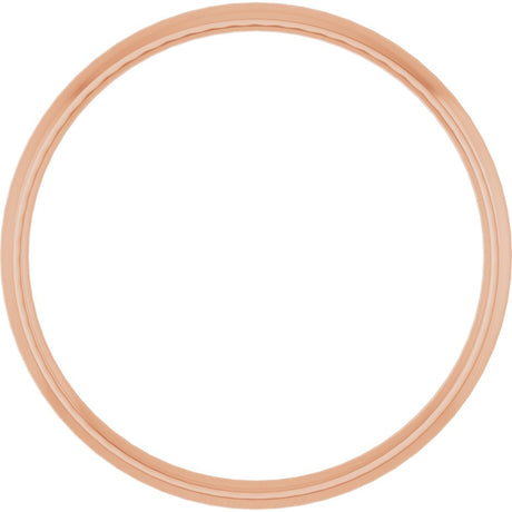 10K Rose 2 mm Ultra-Lightweight Half Round Band Size 5