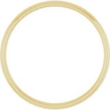 10K Yellow 2 mm Ultra-Lightweight Half Round Band Size 7.5