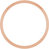 18K Rose 2 mm Ultra-Lightweight Half Round Band Size 5