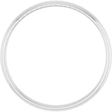 10K White Gold 2 mm Ultra-Lightweight Comfort-Fit Half Round Band Size 6