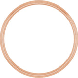18K Rose Gold 2 mm Ultra-Lightweight Comfort-Fit Half Round Band Size 8