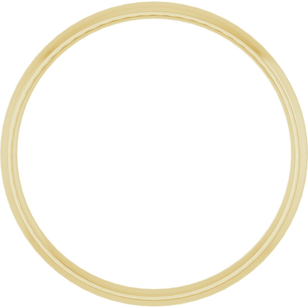 14K Yellow 2 mm Ultra-Lightweight Half Round Band Size 6