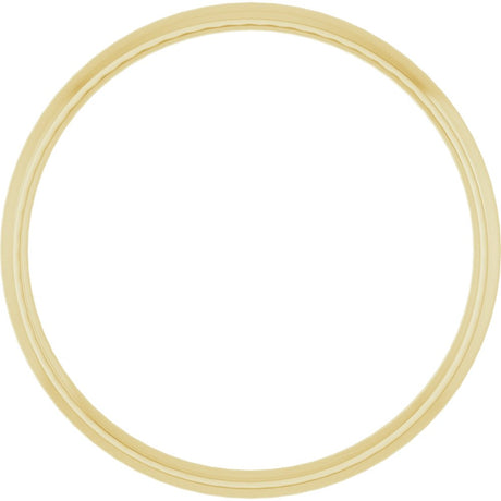 14K Yellow 2 mm Ultra-Lightweight Half Round Band Size 6