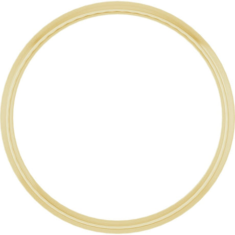10K Yellow Gold 2 mm Ultra-Lightweight Comfort-Fit Half Round Band Size 5.5
