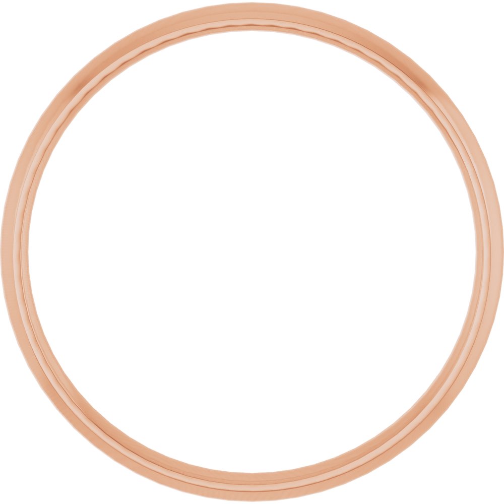 10K Rose 2 mm Ultra-Lightweight Half Round Band Size 5