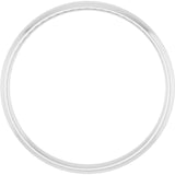 Platinum 2 mm Ultra-Lightweight Comfort-Fit Half Round Band Size 7