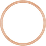 18K Rose 2 mm Ultra-Lightweight Comfort-Fit Half Round Band Size 5