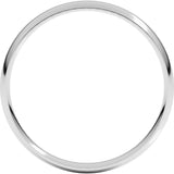 14K White Gold 3 mm Ultra-Lightweight Comfort-Fit Half Round Band Size 7