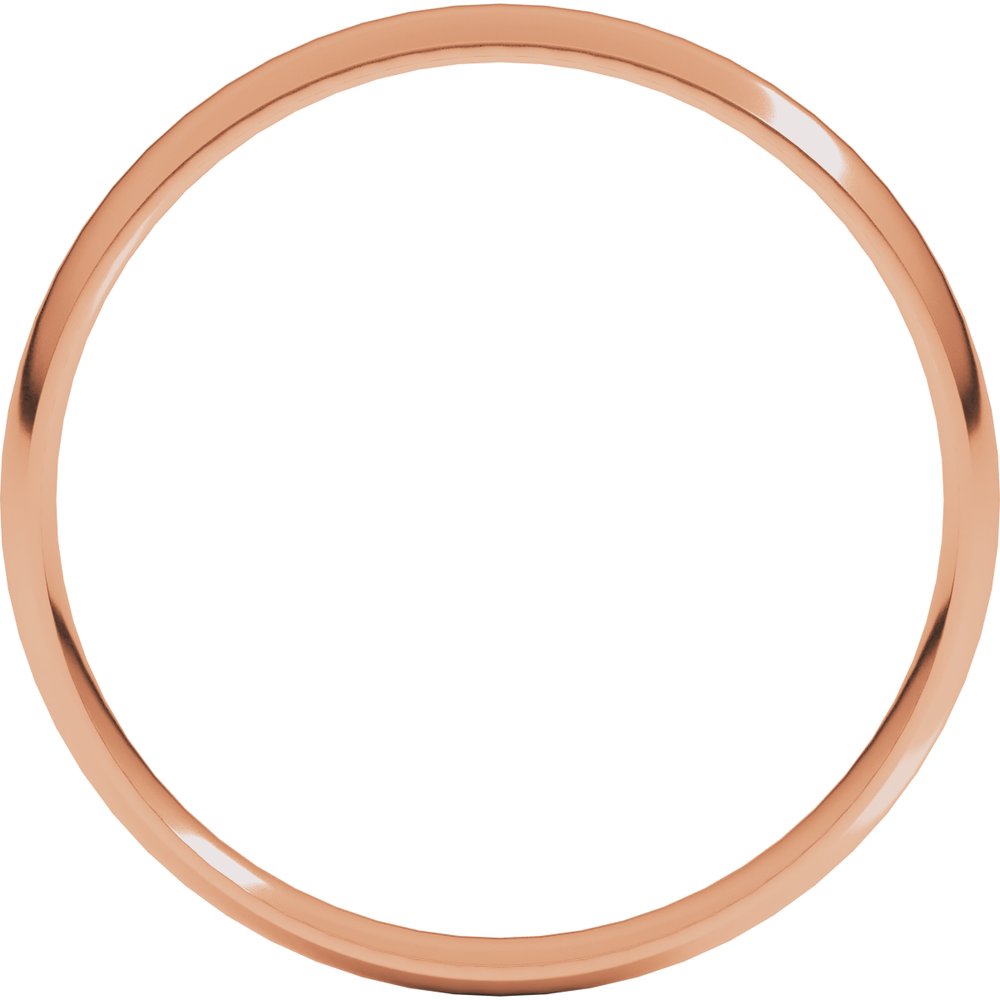 14K Rose 3 mm Ultra-Lightweight Half Round Band Size 7